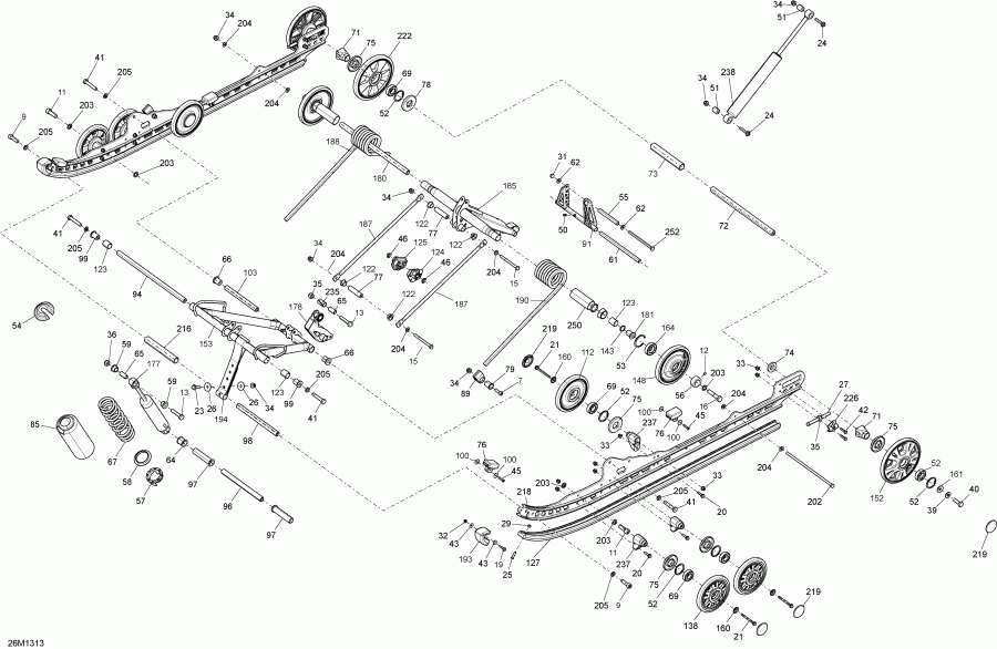 snowmobile Skidoo - Rear Suspension