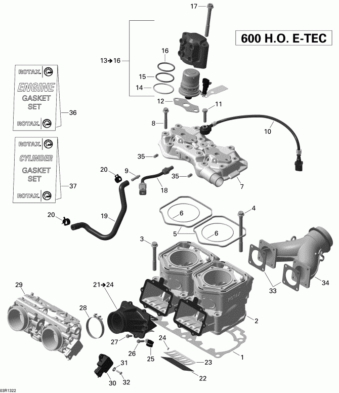  Ski-doo - Cylinder And Injection System