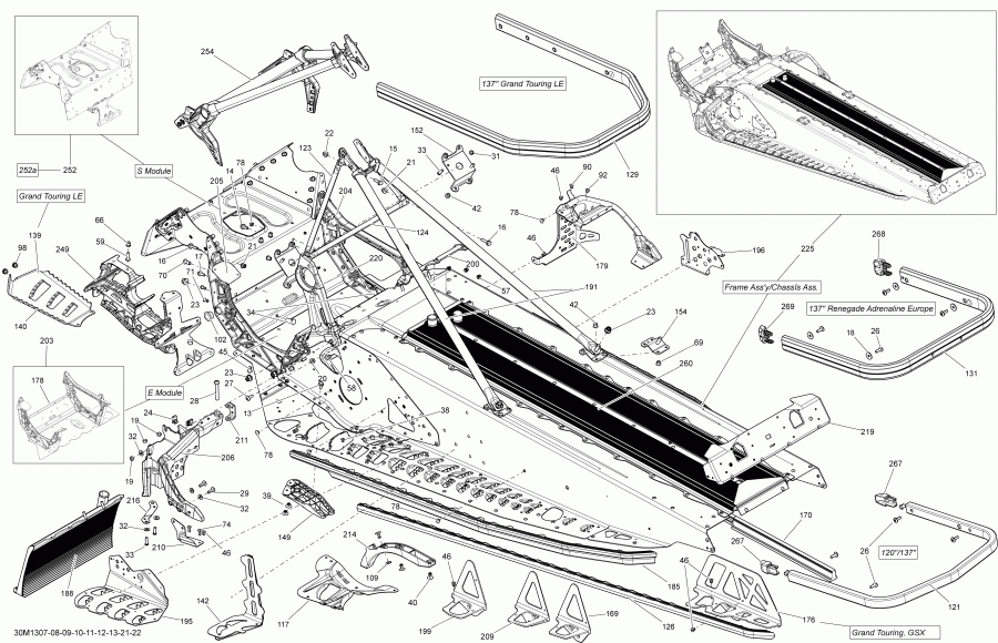 snowmobile Ski Doo - Frame