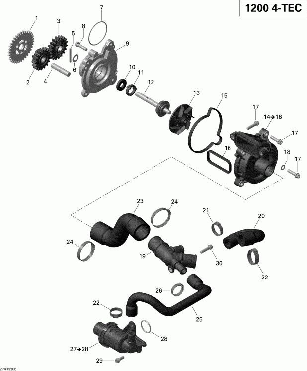 snowmobile Skidoo - Engine Cooling Gsx Se