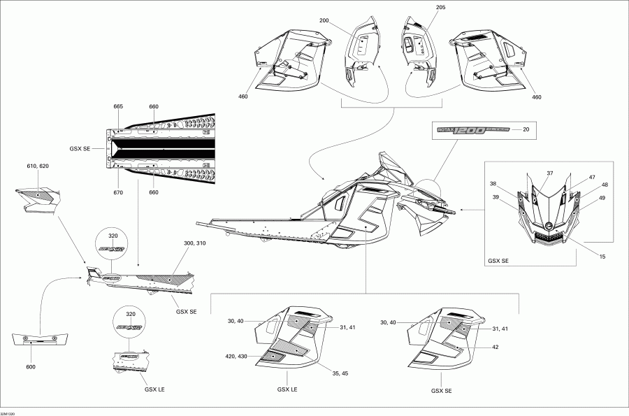 snowmobile  GSX LE & SE 1200 XR, 2013  -  Le