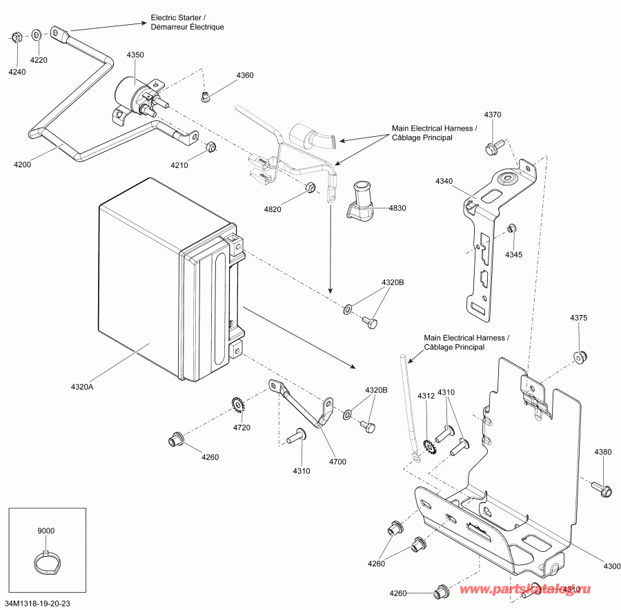 snowmobile BRP ����������� GSX LE & SE 1200 XR, 2013 - Battery And Starter