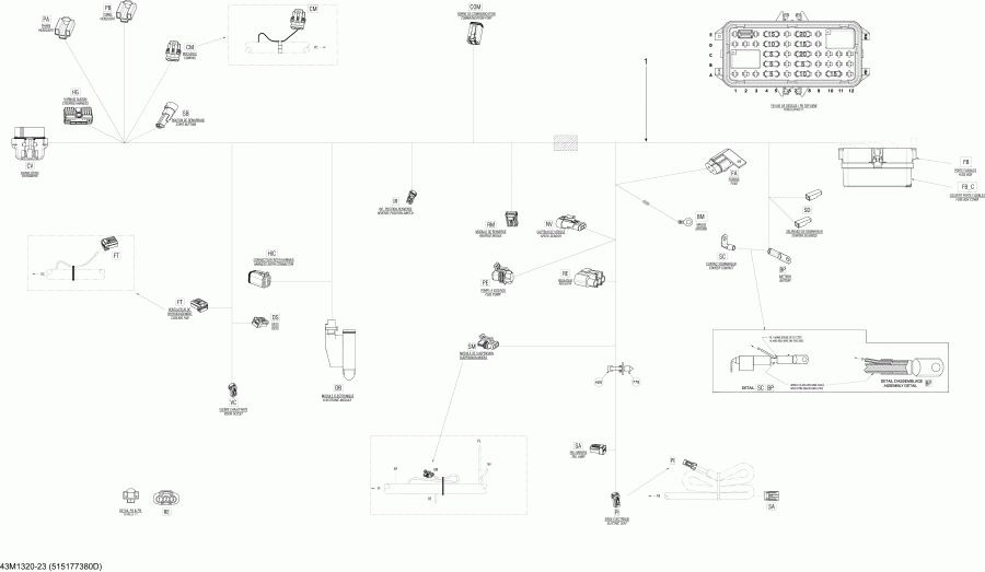 Skidoo GSX LE & SE 1200 XR, 2013 - Electrical Harness
