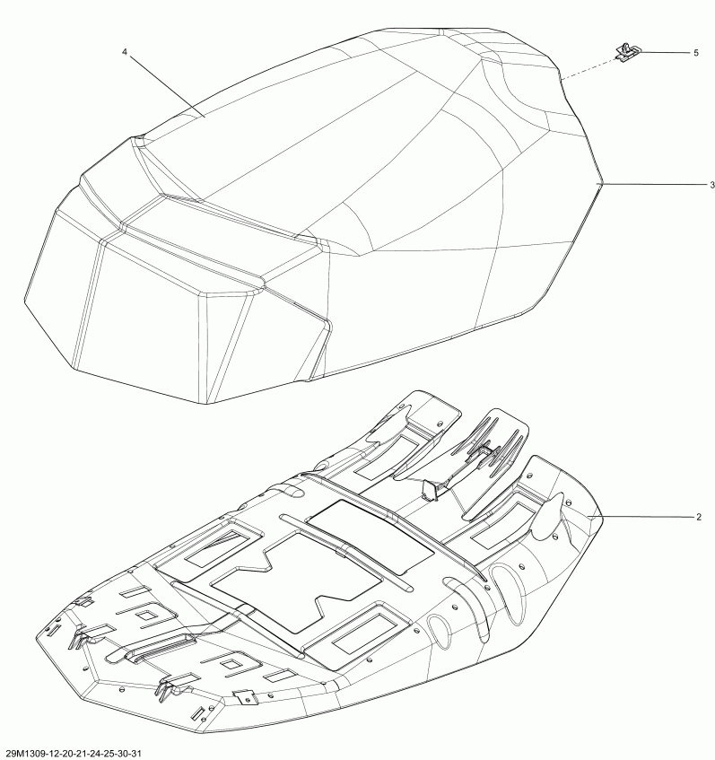  Ski Doo GSX SE 600HOE, 2013 - Seat