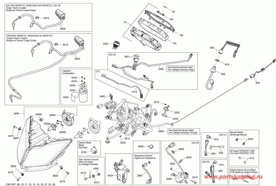 Skidoo  GSX SE 600HOE, 2013 -  System