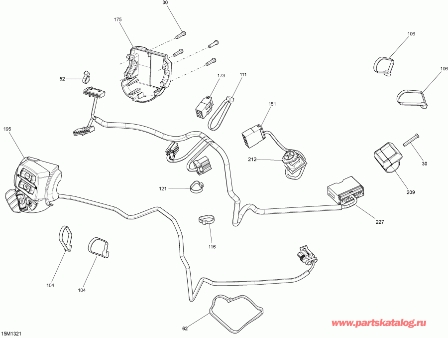 Skidoo GSX SE 800RE XR, 2013 - Steering Wiring Harness
