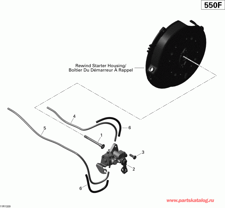snowmobile BRP SkiDoo MXZ SPORT 550F XP, 2013  - Oil Pump