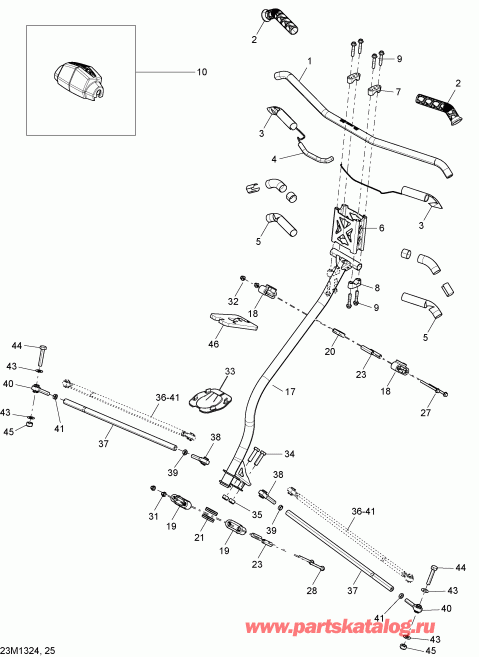 �������� Skidoo ����������� MXZ SPORT 550F XP, 2013 - Steering