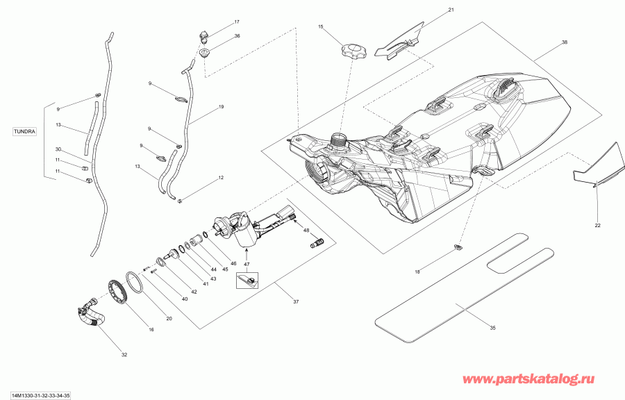 Ski-doo MXZ SPORT 600 ACE (4-TEMPS) XP, 2013 - Fuel System