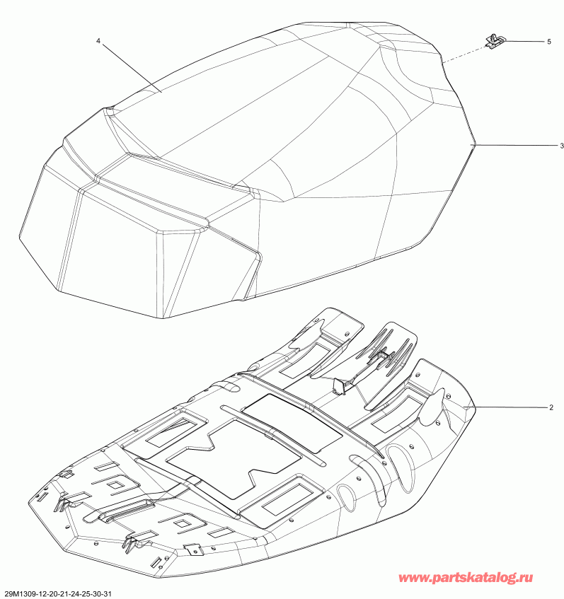 snowmobile   MXZ SPORT 600 ACE (4-TEMPS) XP, 2013 - Seat