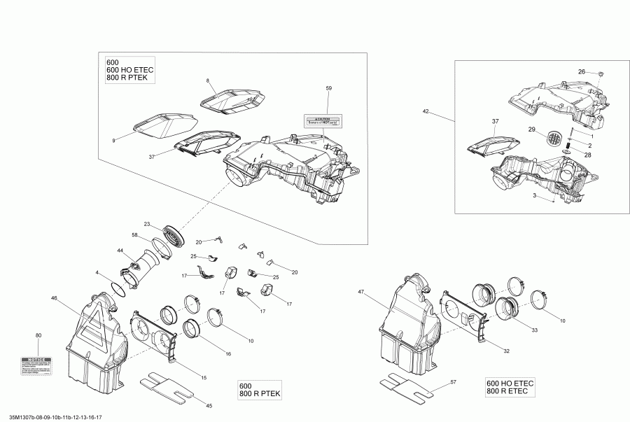    MXZ SPORT 600 XP, 2013 - Air   System