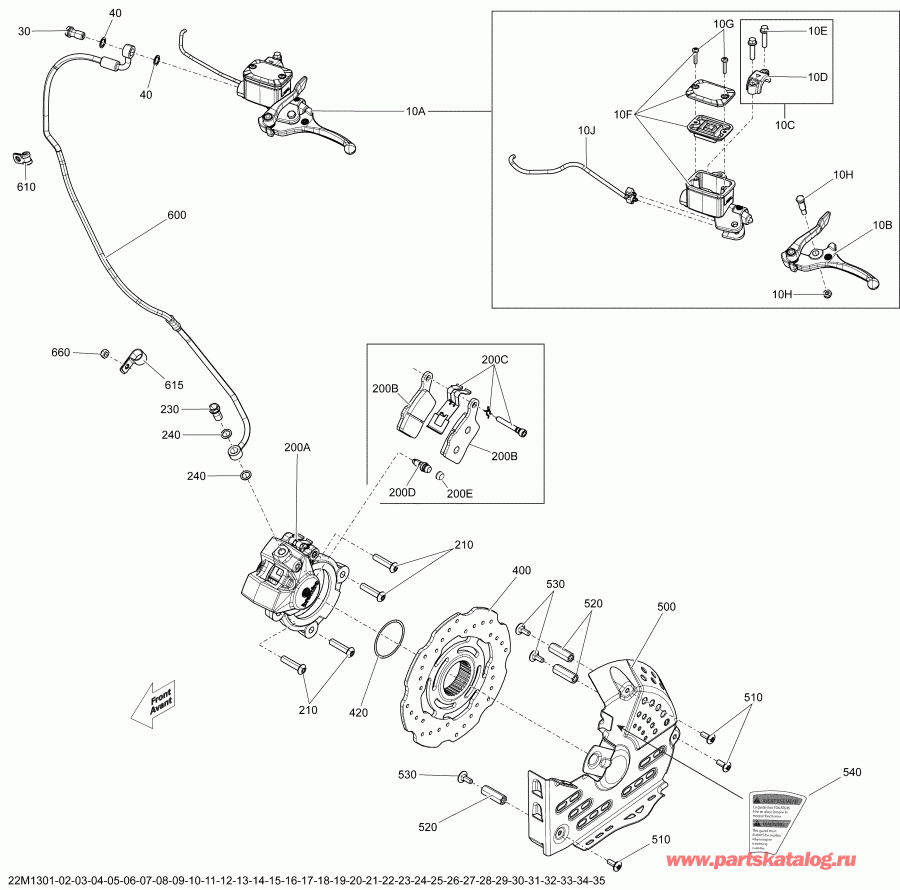 MXZ SPORT 600 XP, 2013 - Hydraulic Brakes