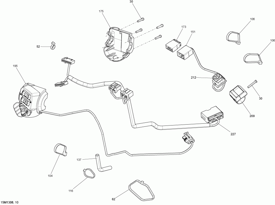 �������� SKIDOO ����������� MXZ TNT 600HOE XP, 2013 - Steering Wiring Harness