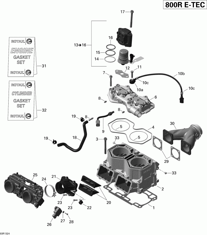 snowmobile BRP - Cylinder And Injection System