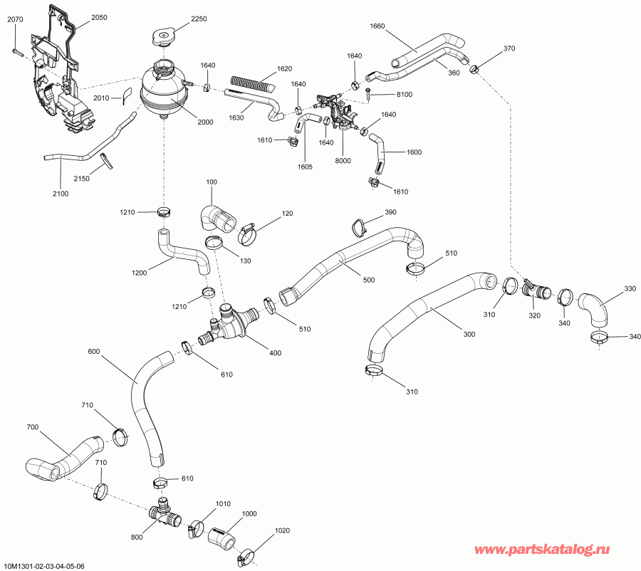  Skidoo MXZ X 600HOE, 2013  - Cooling System