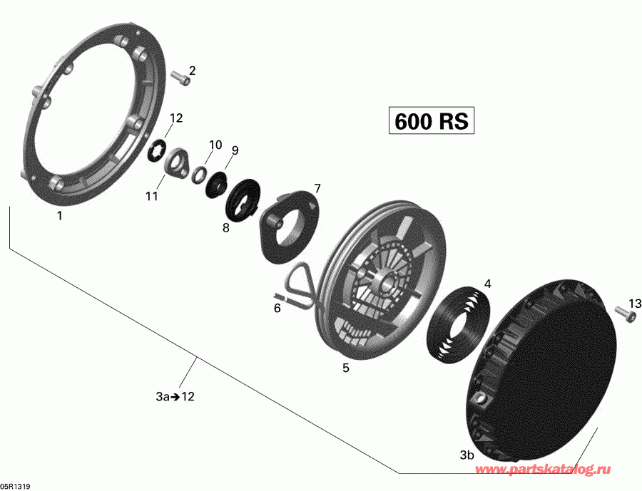  BRP  MXZ X 600RS XP, 2013 - Rewind Starter