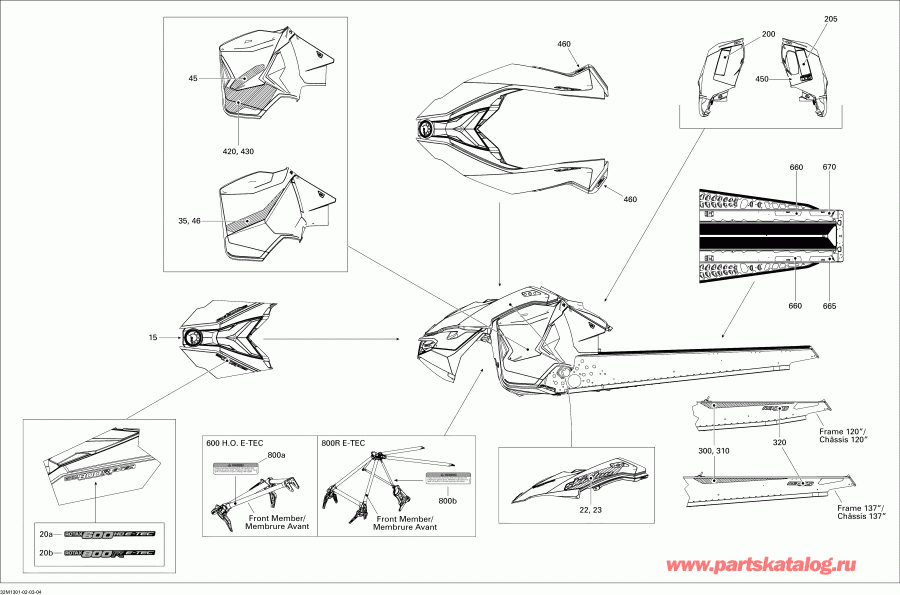 snowmobile BRP  MXZ X 800RE XS, 2013 - Decals 800retec