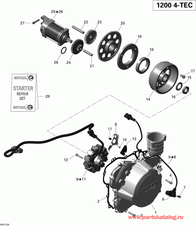    MXZ X & TNT 1200 XR, 2013 - Magneto And Electric Starter