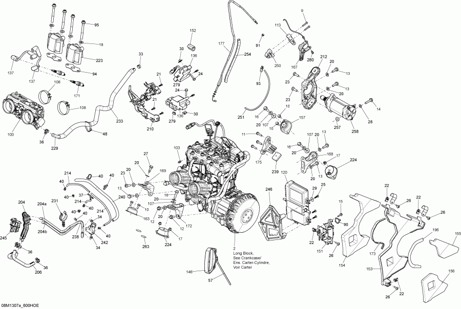  Ski-doo - Engine And Engine Support 600