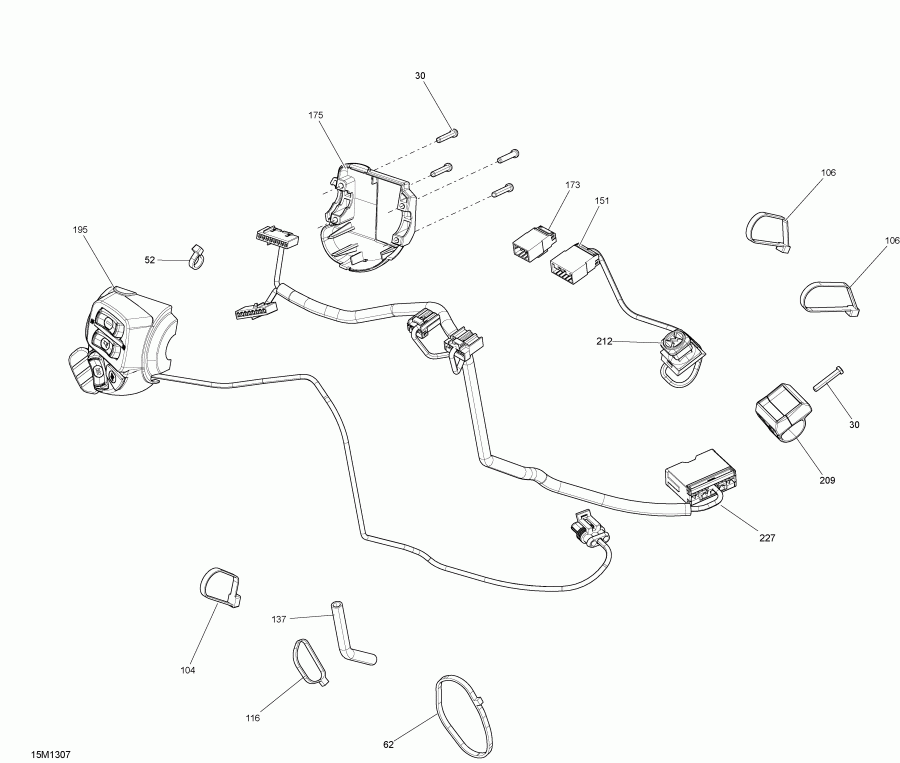  Skidoo - Steering Wiring Harness