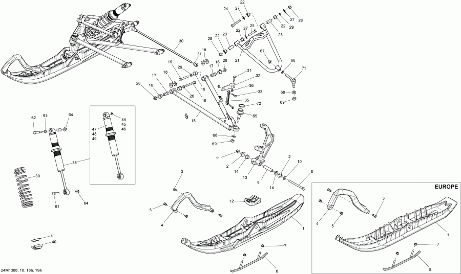  Ski Doo - Front Suspension And Ski