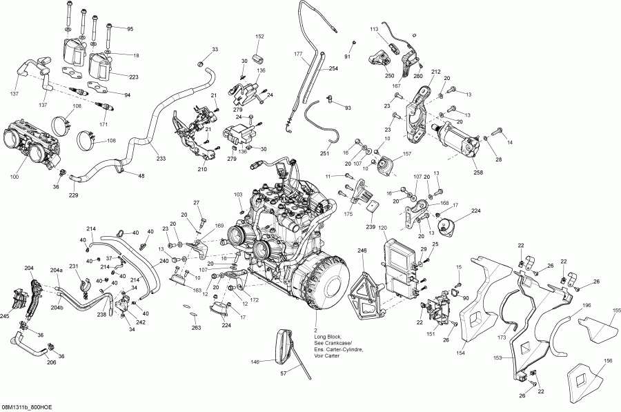 snowmobile - Engine And Engine Support 800