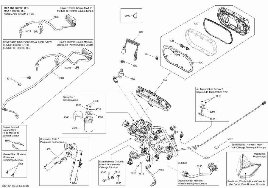 �������� Skidoo RENEGADE BACK COUNTRY X 600HOE, 2013 ������ - Electrical System