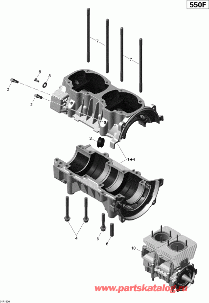    RENEGADE SPORT 550F XP, 2013 - Crankcase