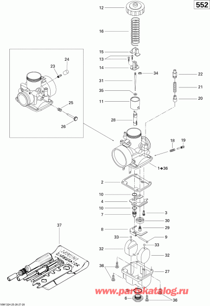 ��������  RENEGADE SPORT 550F XP, 2013 ������ - Carburetor
