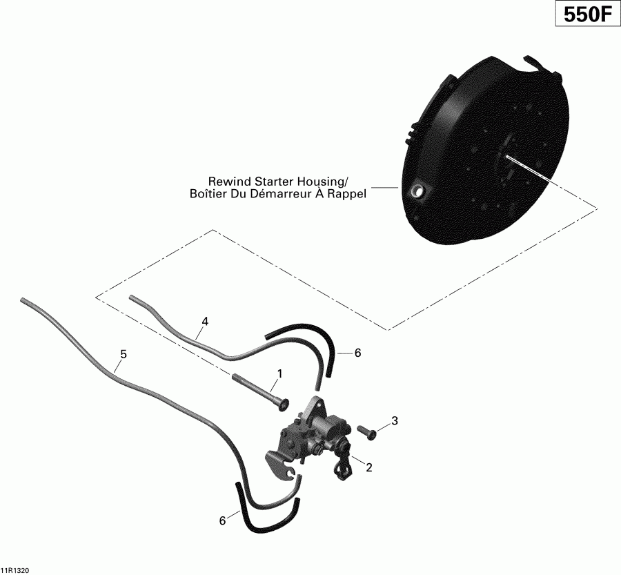 snowmobile Ski-doo RENEGADE SPORT 550F XP, 2013  - Oil Pump