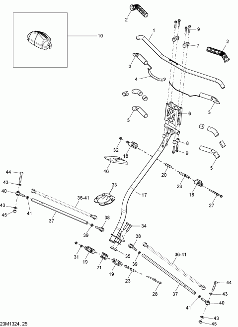 �������� Skidoo RENEGADE SPORT 550F XP, 2013 - Steering