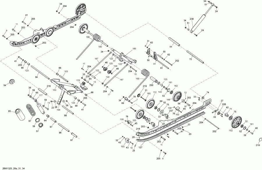 ��������  ����������� RENEGADE SPORT 600 ACE (4 TEMPS) XP, 2013 - Rear Suspension