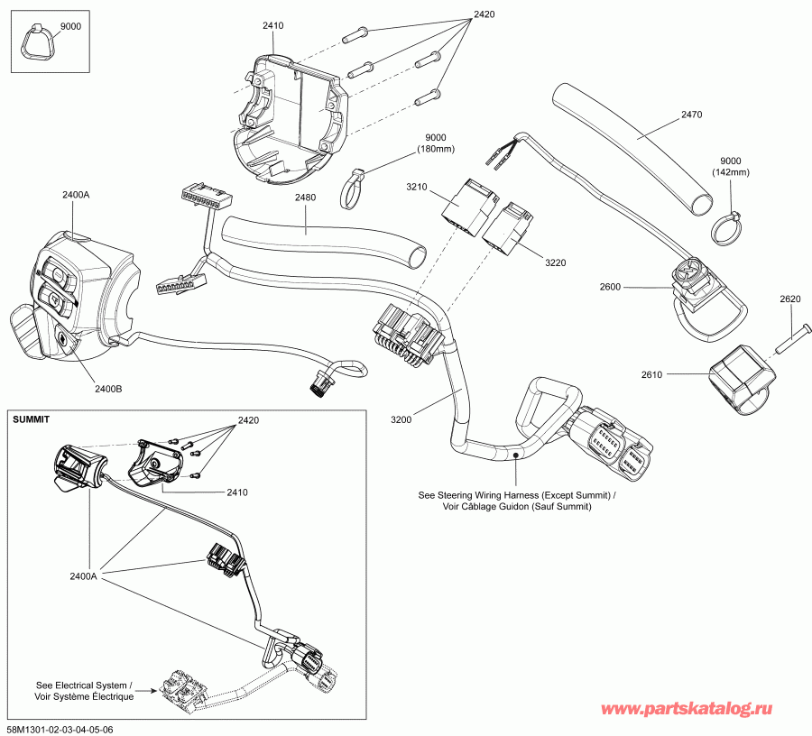 SkiDoo  RENEGADE X 800RE XS, 2013 - Electrical Accessories, Steering