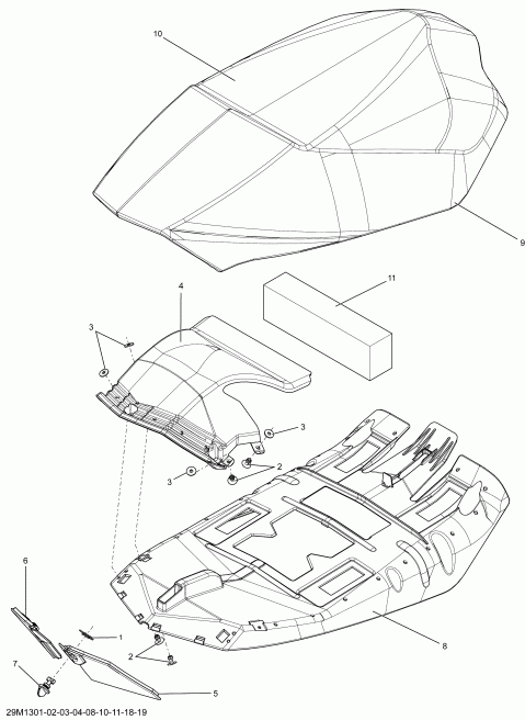 ski-doo RENEGADE X & ADRENALINE 1200 XR, 2013  - Seat