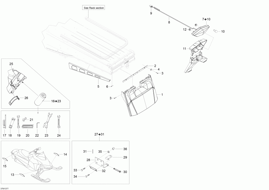 Skandic SWT 600 ACE (4-strokes) XU, 2013  - Utilities