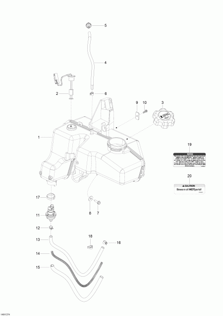 Ski Doo  Skandic WT 550F XU, 2013 - Oil System