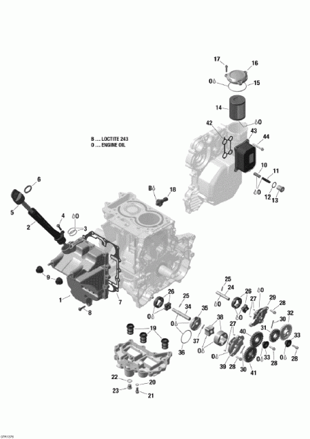 ski-doo Skandic WT 600 ACE (4-strokes) XU, 2013 - Engine Lubrication
