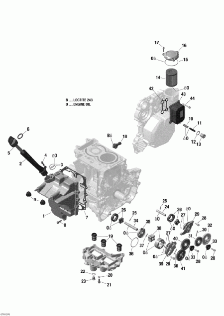 BRP SkiDoo  Skandic WT 600 ACE (4-strokes) XU, 2013 - Engine Lubrication