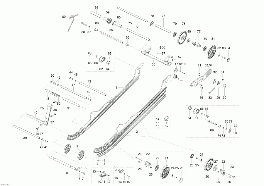    Skandic WT 600 ACE (4-strokes) XU, 2013 - Rear Suspension A