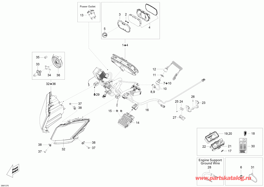 snowmobile   Skandic WT 600 ACE (4-strokes) XU, 2013 - Electrical System