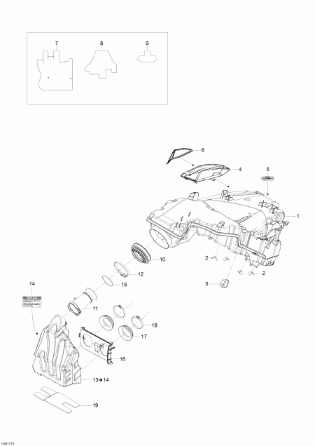 ��������  ����������� Skandic WT 600HOETEC XU, 2013 - Air Intake System