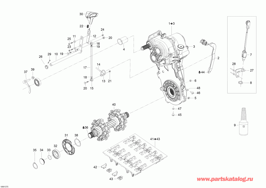 �������� BRP SkiDoo Skandic WT 600HOETEC XU, 2013 - Drive System