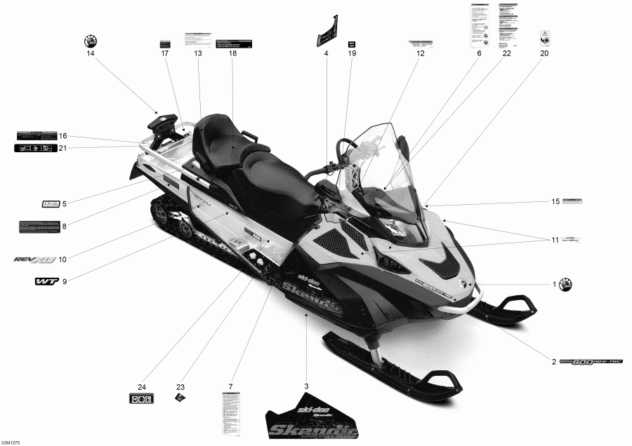 BRP Skandic WT 600HOETEC XU, 2013  - Decals