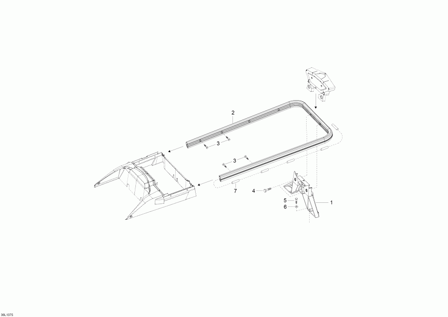snowmobile Ski-doo ������ Skandic WT 600HOETEC XU, 2013 - Luggage Rack