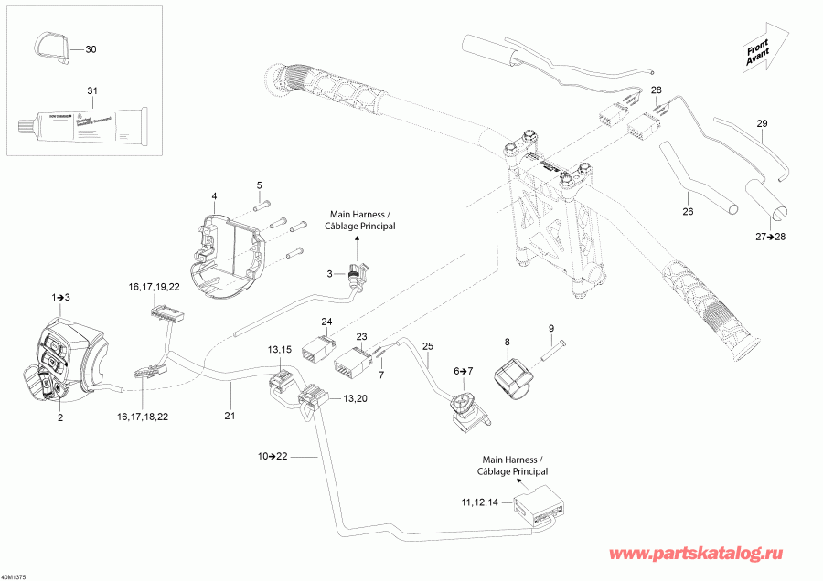 �������� Skidoo - Steering Wiring Harness