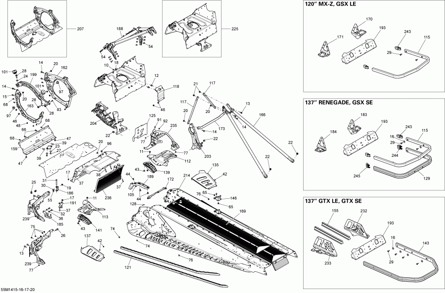  BRP  RENEGADE ADRENALINE 1200 4TEC XR, 2014 -   Components