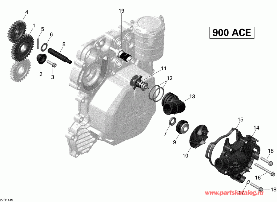 SkiDoo ������ RENEGADE ADRENALINE 900ACE XS, 2014 - ���������� ���������