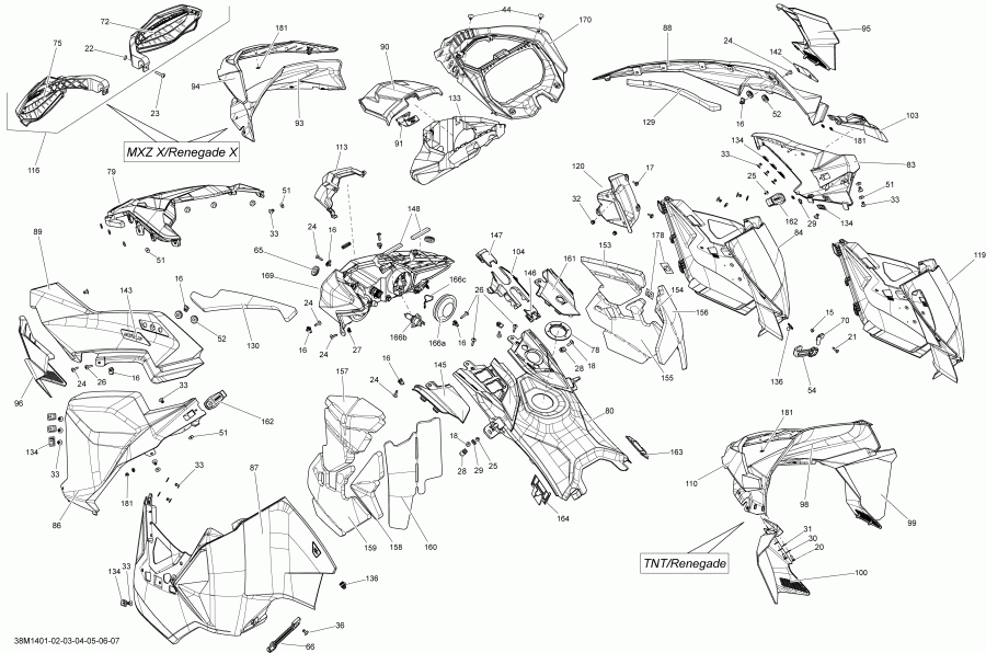  Skidoo - Hood, Windshield And Console