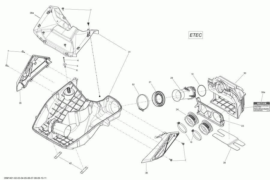 BRP SkiDoo RENEGADE BACKCOUNTRY 800RETEC XS, 2014 - Air   System