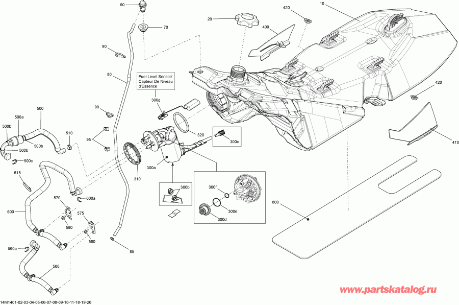  ski-doo RENEGADE BACKCOUNTRY 800RETEC XS, 2014 - Fuel System
